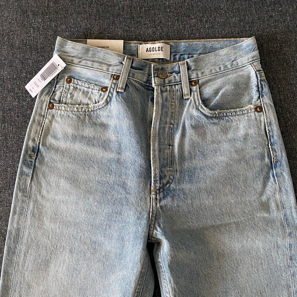 Agolde Riley High Rise Straight Crop Jeans - Picture 13 of 16
